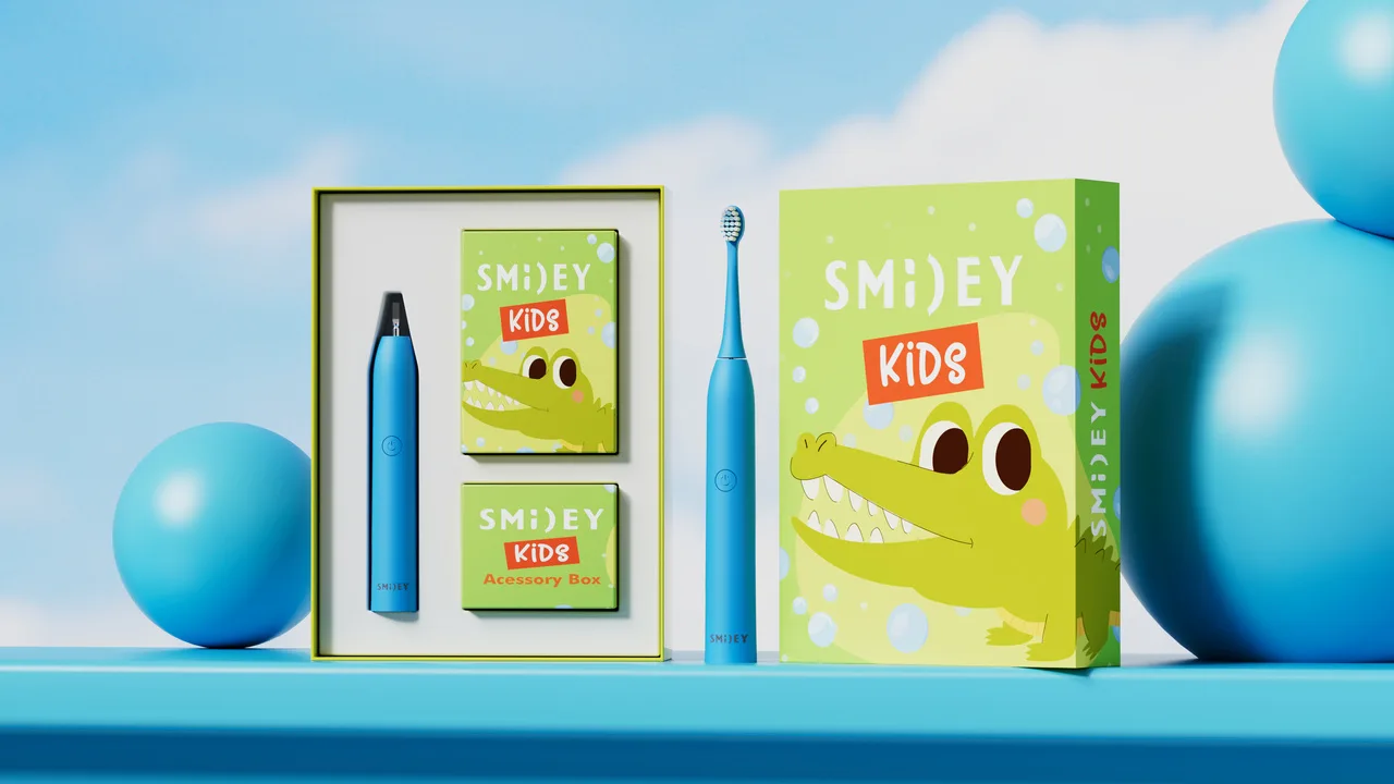 Szczoteczka Soniczna Smiley Kids 3+ lat Niebieska - obrazek 5