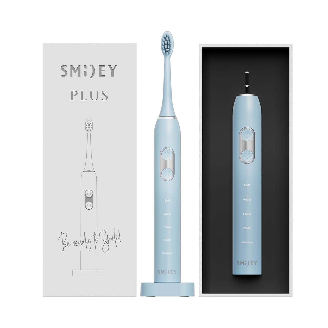 Szczoteczka Soniczna Smiley Plus Niebieska - obrazek 4