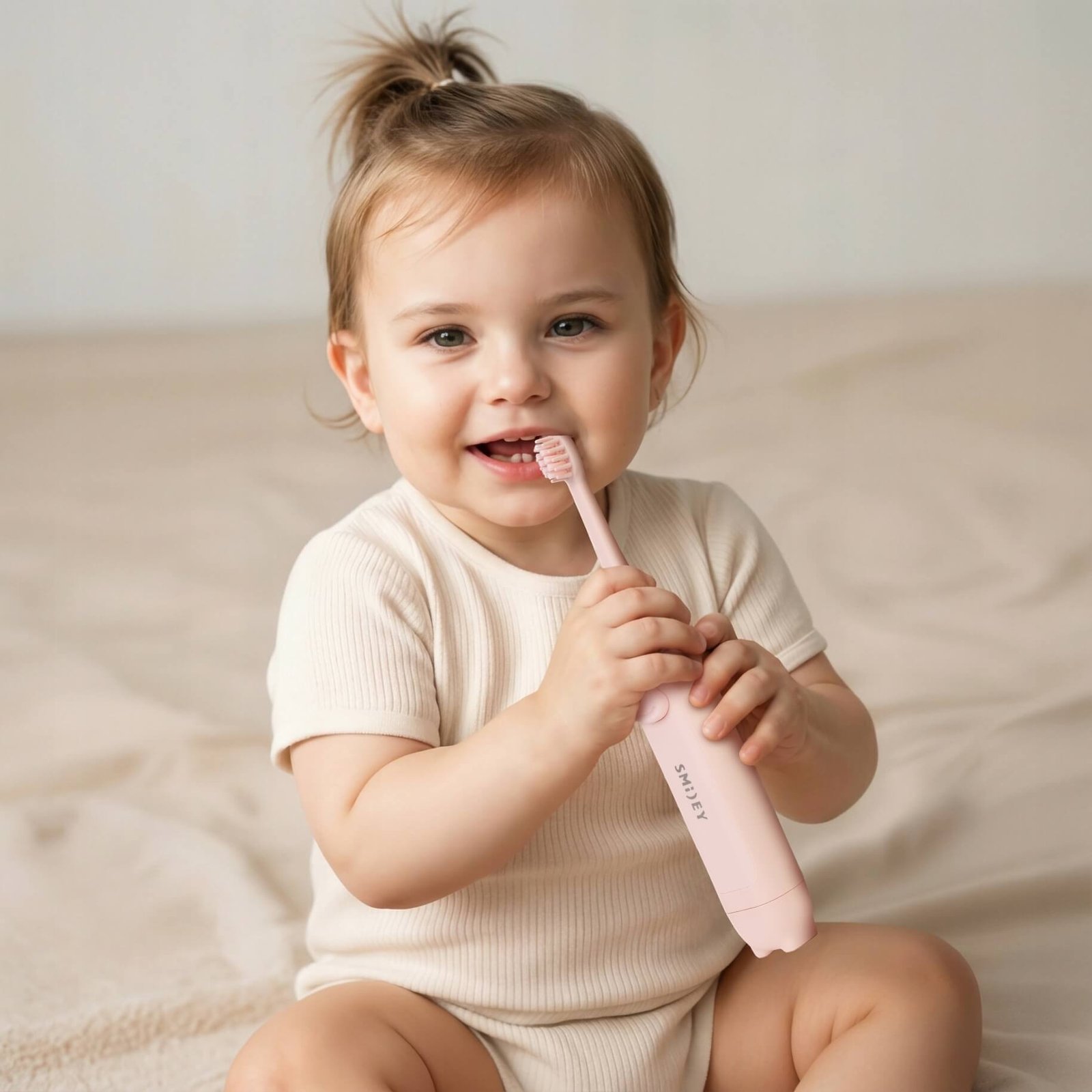 Szczoteczka Soniczna Smiley Baby Dla Niemowląt 0-3 Lat Różowa - obrazek 2