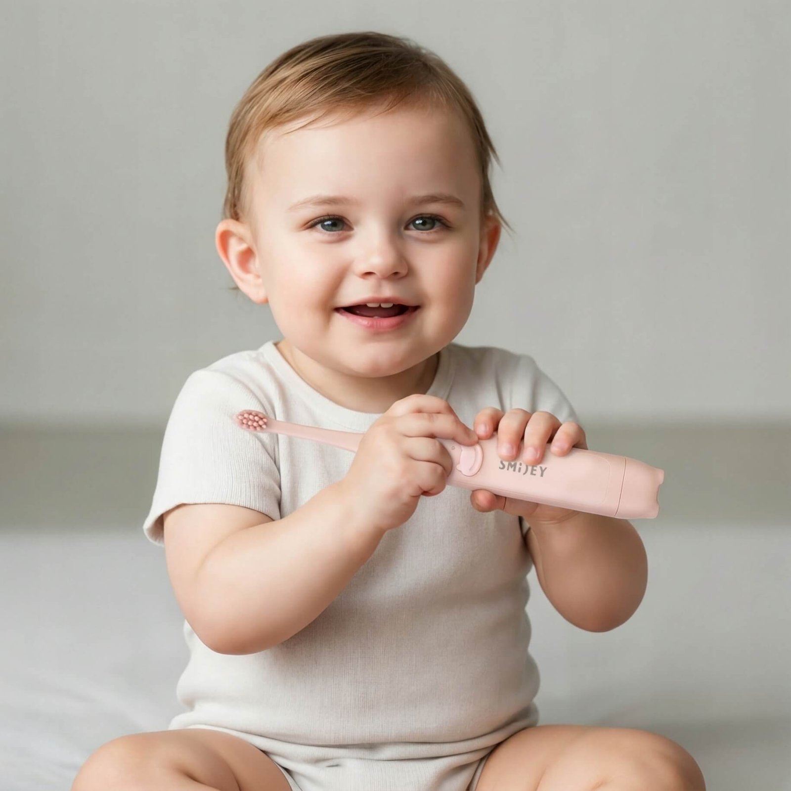 Szczoteczka Soniczna Smiley Baby Dla Niemowląt 0-3 Lat Różowa - obrazek 3