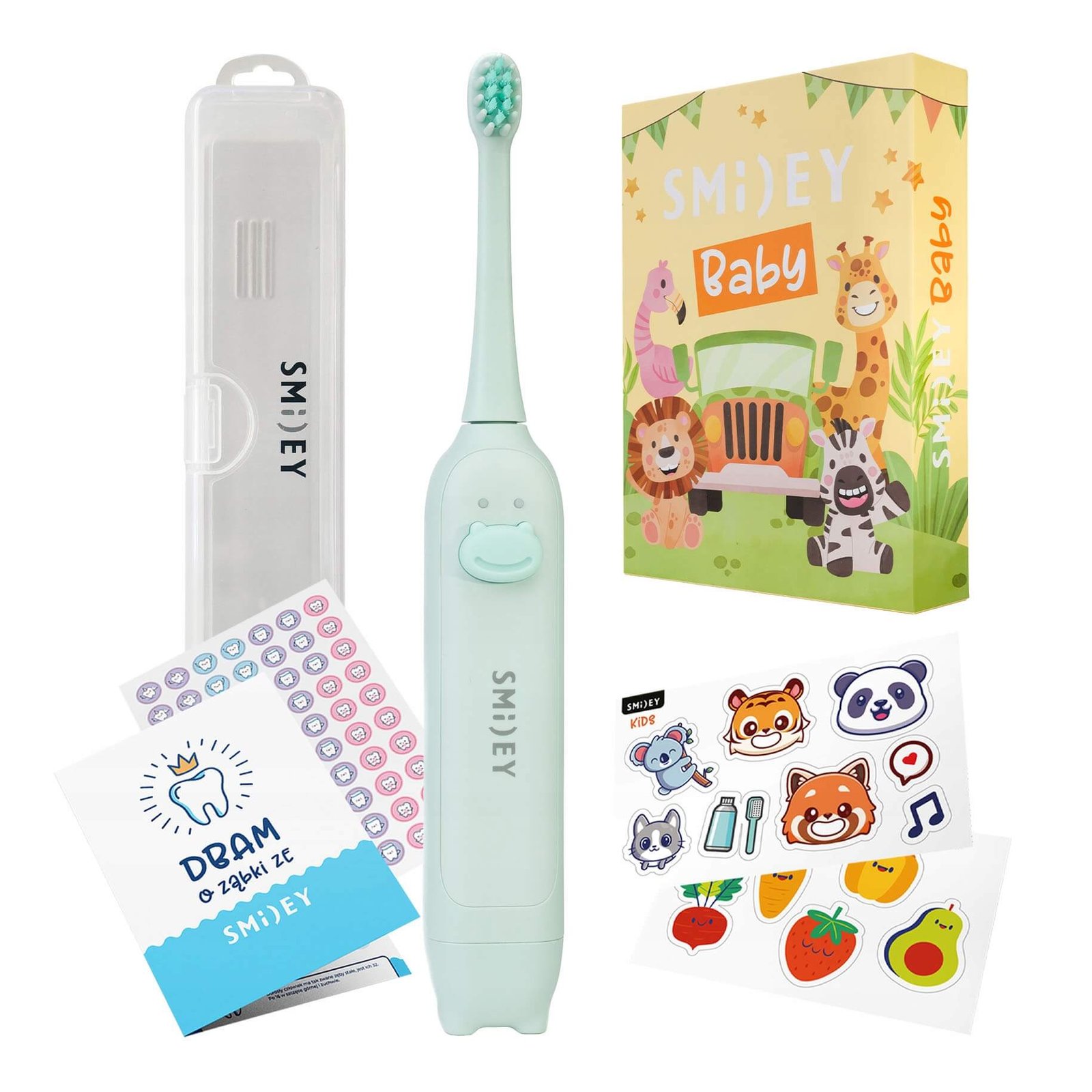 Szczoteczka Soniczna Smiley Baby Dla Niemowląt 0-3 Lat Zielona