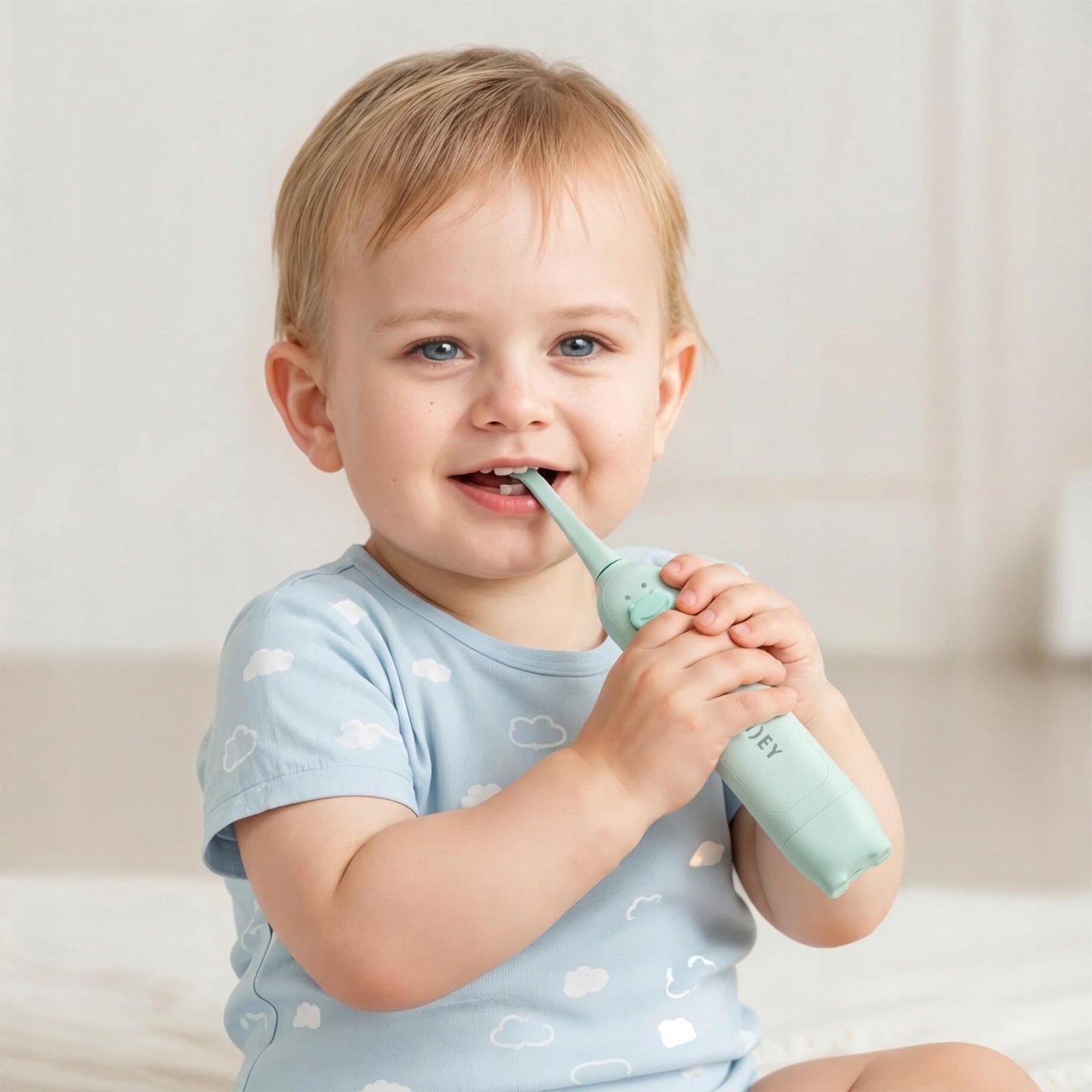 Szczoteczka Soniczna Smiley Baby Dla Niemowląt 0-3 Lat Zielona - obrazek 3