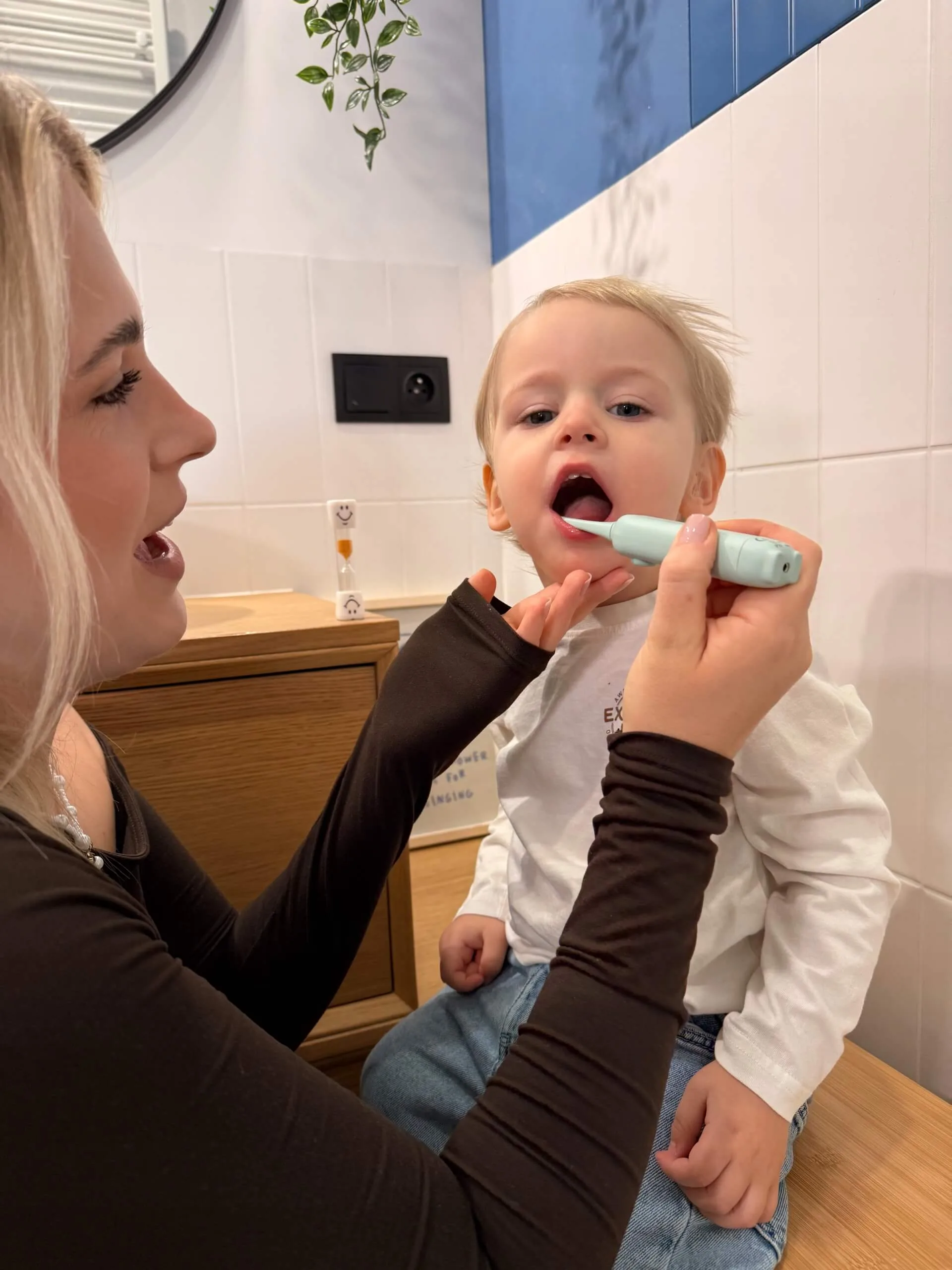 Szczoteczka Soniczna Smiley Baby Dla Niemowląt 0-3 Lat Zielona - obrazek 5
