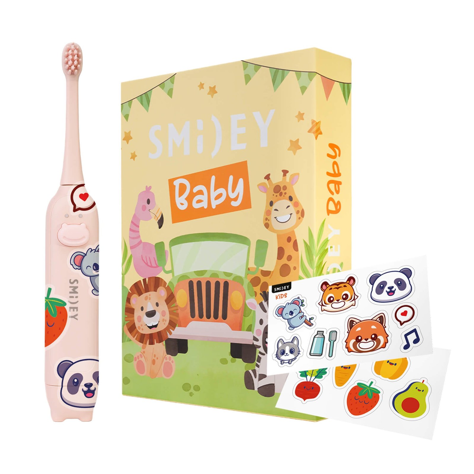 Szczoteczka Soniczna Smiley Baby Dla Niemowląt 0-3 Lat Różowa - obrazek 4