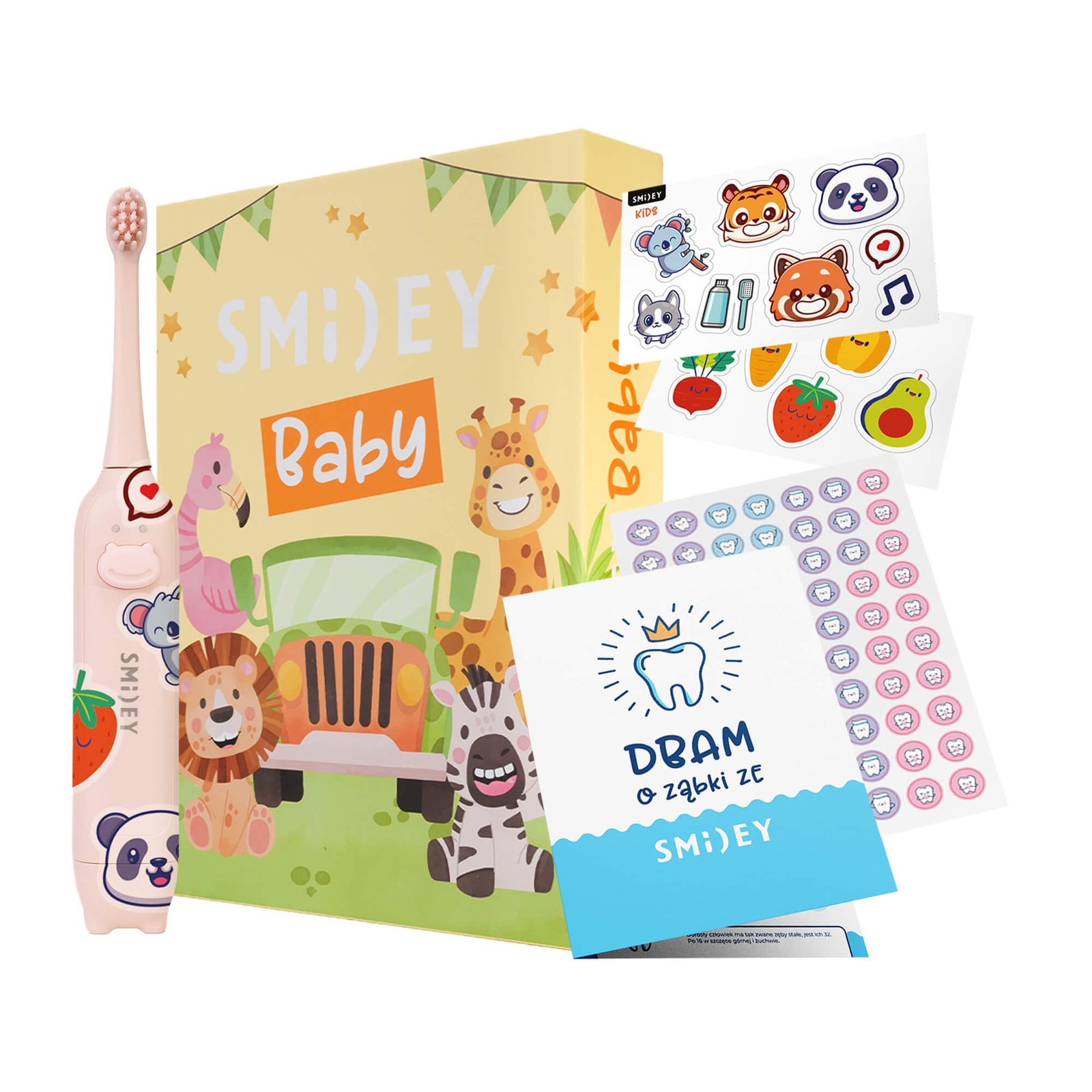 Szczoteczka Soniczna Smiley Baby Dla Niemowląt 0-3 Lat Różowa - obrazek 10